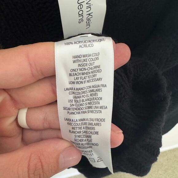 Calvin Klein Jeans Cable Knit Crewneck Sweater US Women's M - Picture 3 of 5